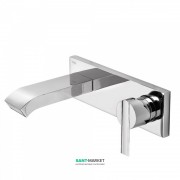 Смеситель для раковины Tres Lex-tres однорычажный настенный с каскадным изливом хром 08126010