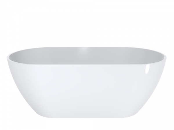 Ванна з штучного каменю Miraggio Greenland 170х80 см овальна білий глянсовий 0000273