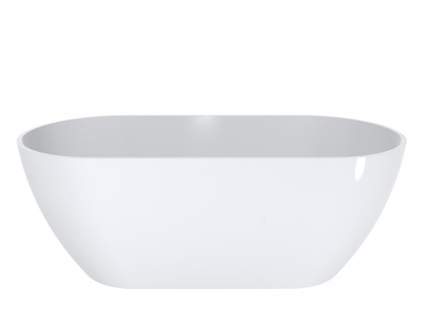 Ванна з штучного каменю Miraggio Greenland 170х80 см овальна білий глянсовий 0000273