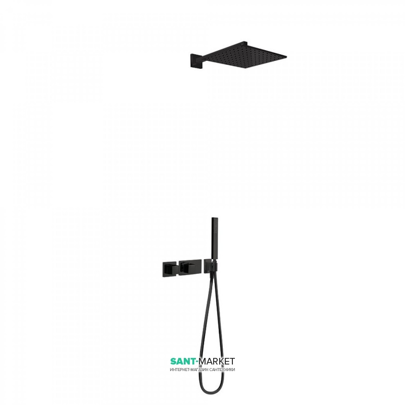 Душова система Tres Block System colors термостатична чорний матовий 20725201NM