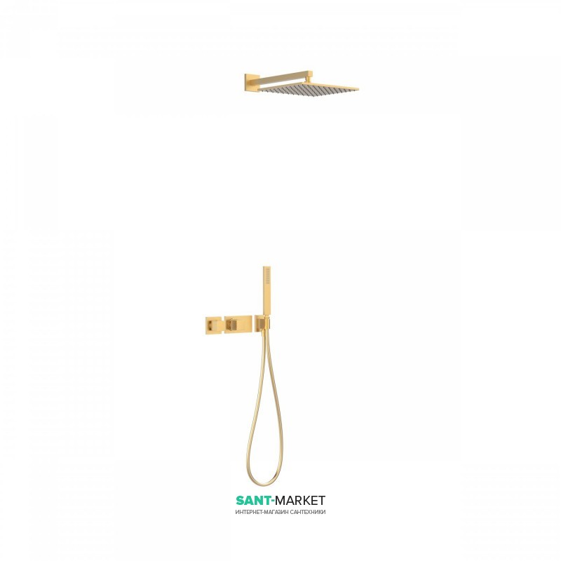 Душова система Tres Block System colors термостатична матове золото 20725201OM