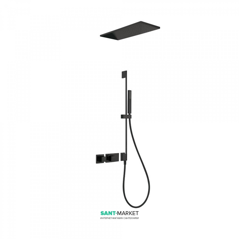 Душова система Tres Block System colors термостатична чорний матовий 20725210NM