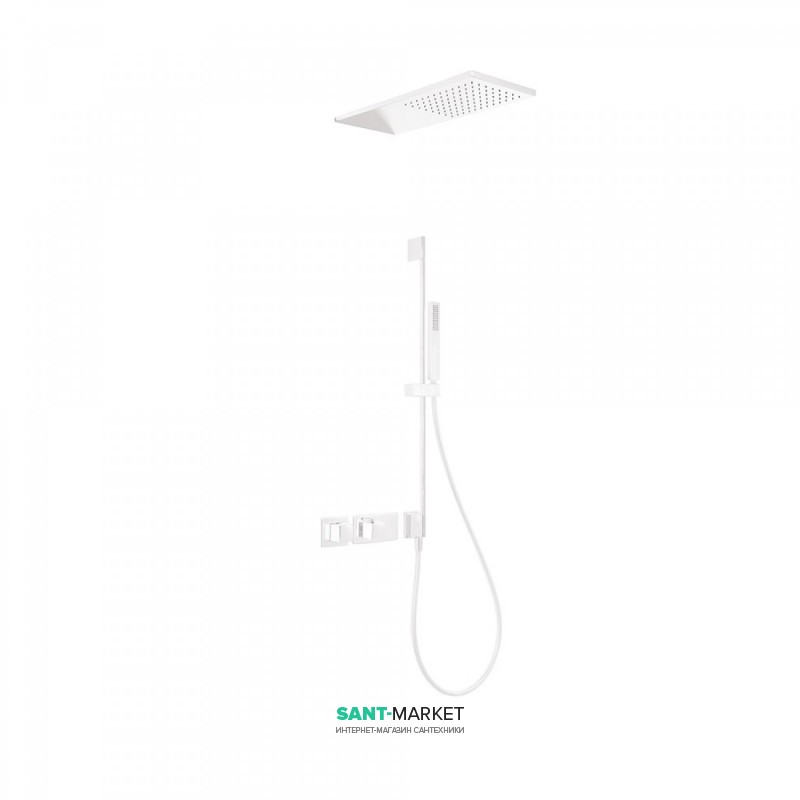 Душевая система Tres Block System colors термостатическая белый матовый 20725210BM