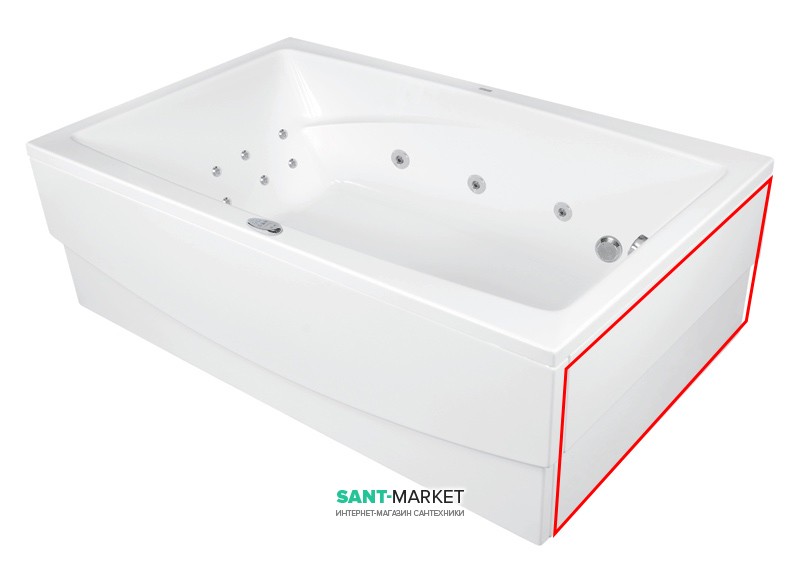 Панель для ванны PoolSpa Fantasy бічна спеціальна 115 см акрил білий PWOJJ10KO000000