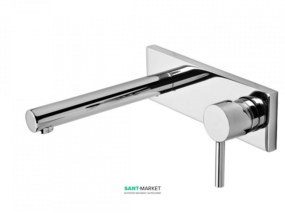 Смеситель для раковины Tres Alplus настенный однорычажный хром 20320002