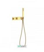 Термостат для душа Tres Block System colors с ручным душем 2 потребителя золото 20725291OR