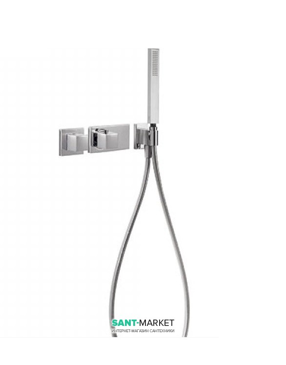 Термостат для душа Tres Block System с ручным душем 2 потребителя хром 20725291