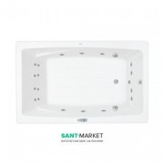 Ванна аэро- и гидромассажная акриловая прямоугольная PoolSpa Fantasy 185х115 система Smart 2+ белый PHP1H10ST2C1960