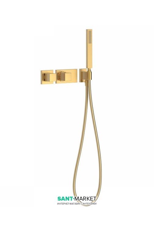 Термостат для душу Tres Block System colors з ручним душем 1 споживач золото 20725191OR