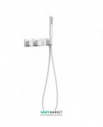 Термостат для душа Tres Block System colors с ручным душем 2 потребителя белый матовый  20725291BM