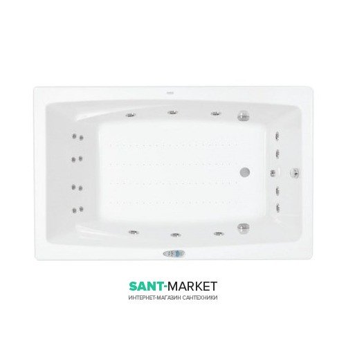 Ванна аеро- та гідромасажна акрилова прямокутна PoolSpa Fantasy 185х115 система Titanium білий PHP1H10STTC0000