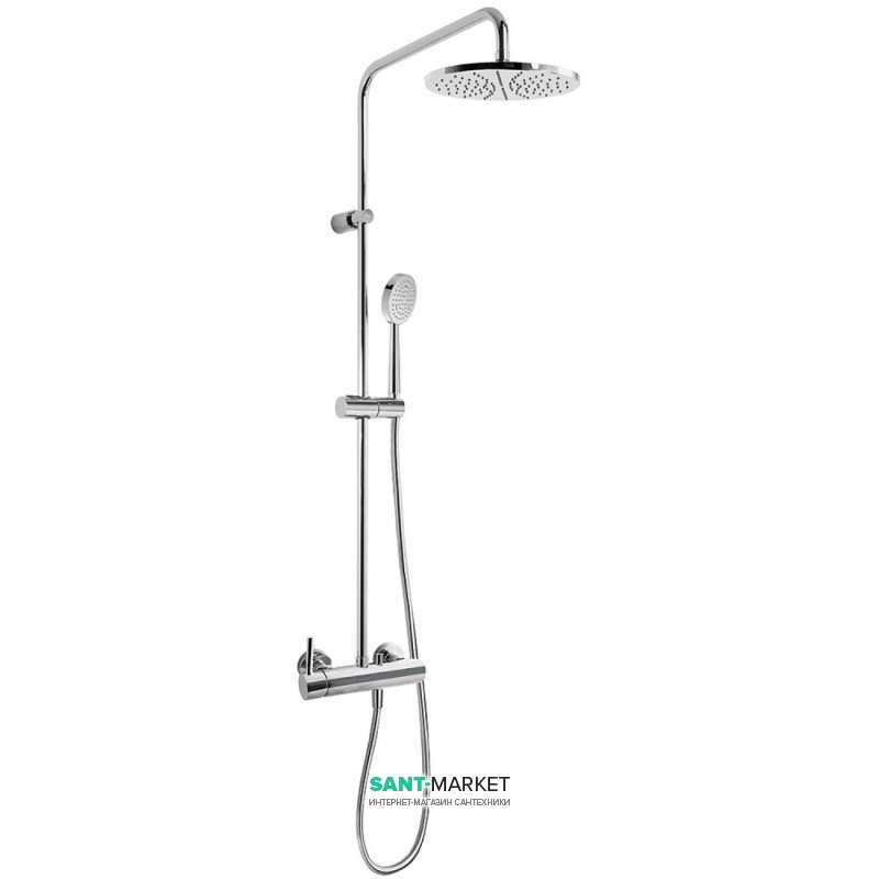 Душова стійка Tres Alplus зі змішувачем верхнім і ручним душем хром 20319101