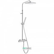 Душова стійка Tres Cuadro Tres зі змішувачем верхнім і ручним душем хром 00719701