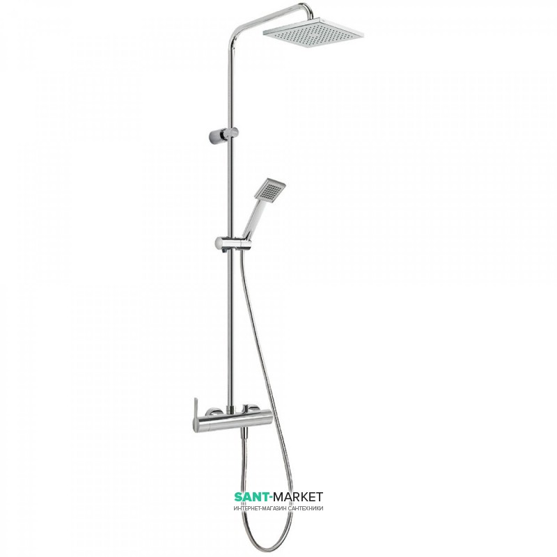 Душевая стойка Tres Lex-Tres со смесителем верхним и ручным душем хром 08119301