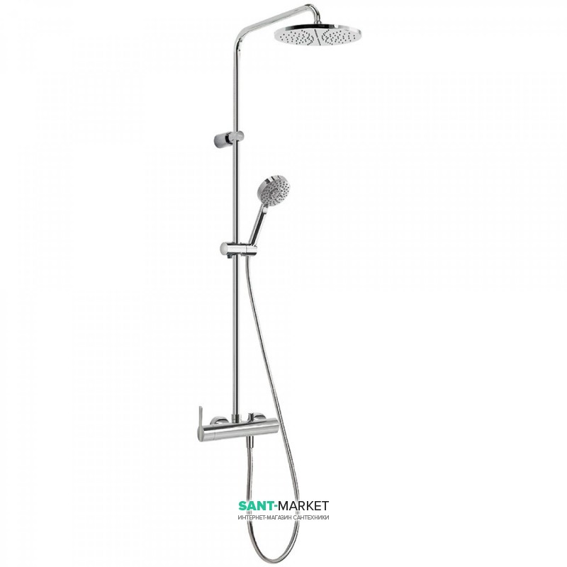 Душова стійка Tres Lex-Tres зі змішувачем верхнім і ручним душем хром 181191