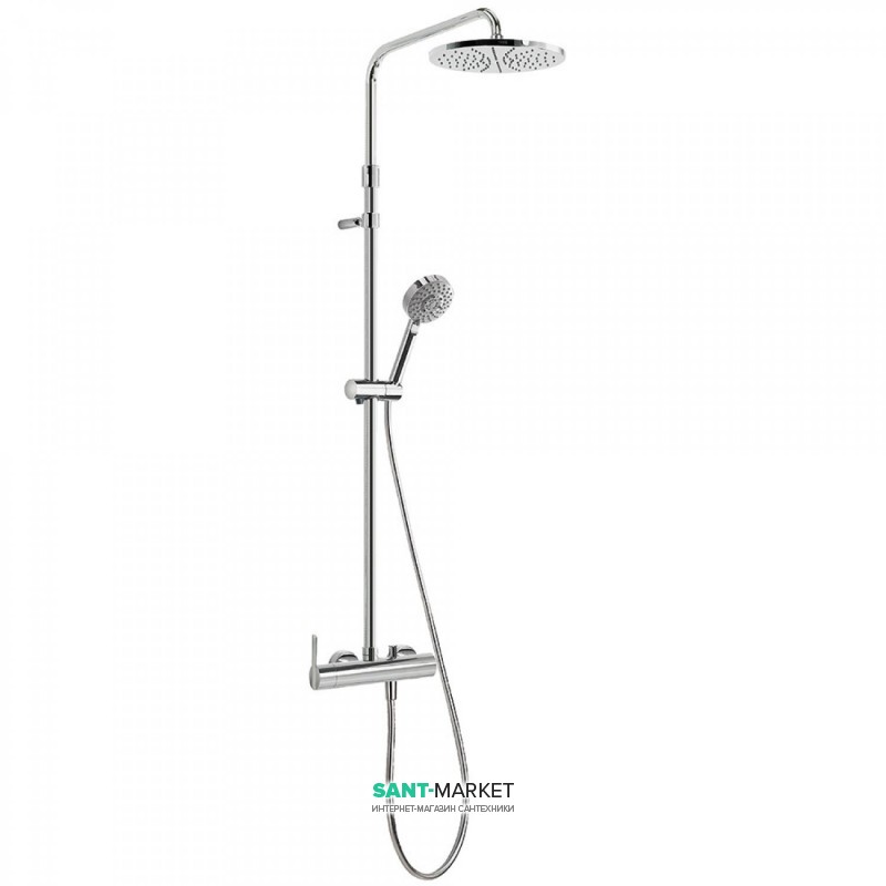 Душевая стойка Tres Lex-Tres со смесителем верхним и ручным душем хром 08119702