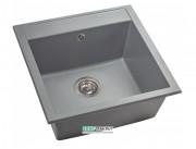 Мойка для кухни Miraggio Bodrum 510 врезная прямоугольная  с переливом матовый gray 0000002
