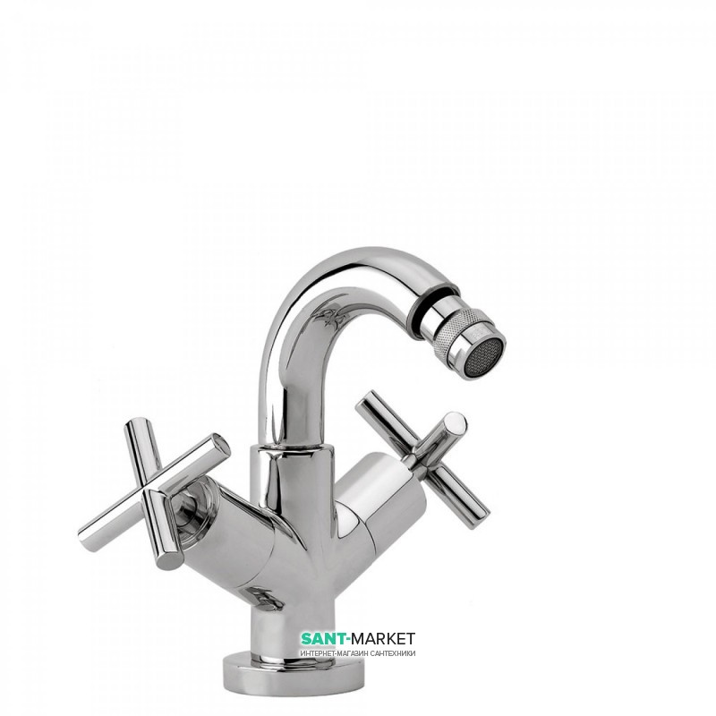 Змішувач для біде Tres Bimax-Tres двухвентильний з донним клапаном хром 168120