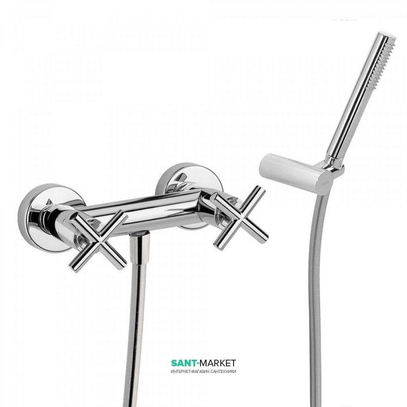 Змішувач для душа Tres Bimax-Tres двухвентильний з ручним душем хром 163868