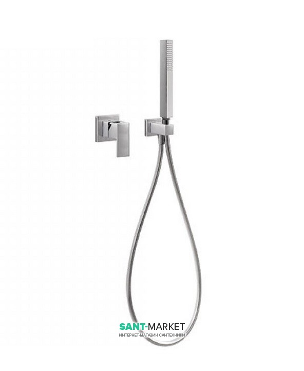 Змішувач для душа Tres Cuadro Tres одноважільний з ручним душем хром 00617703