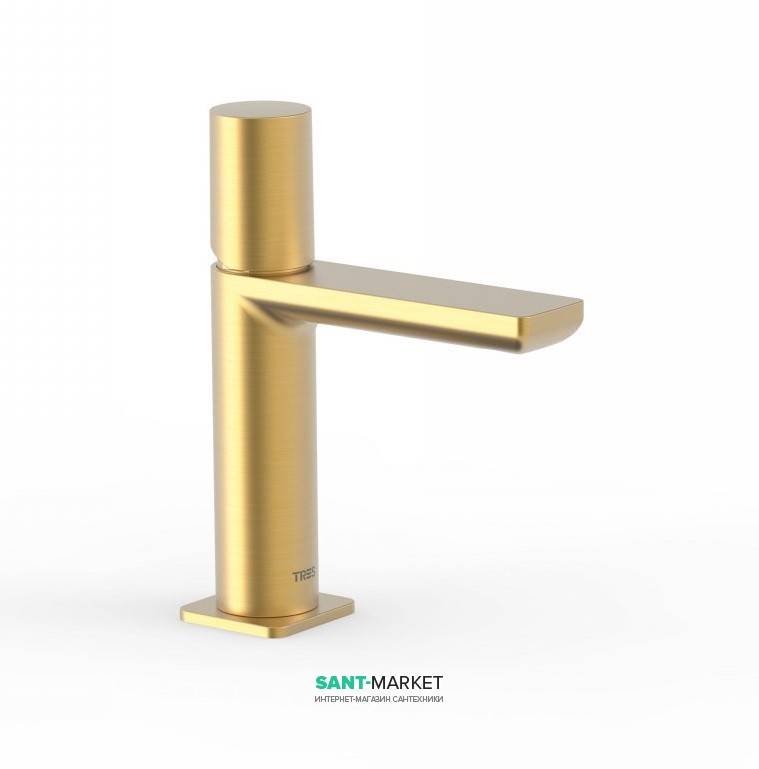 Смеситель для раковины Tres Loft colors однорычажный золото матовый 20010302OM