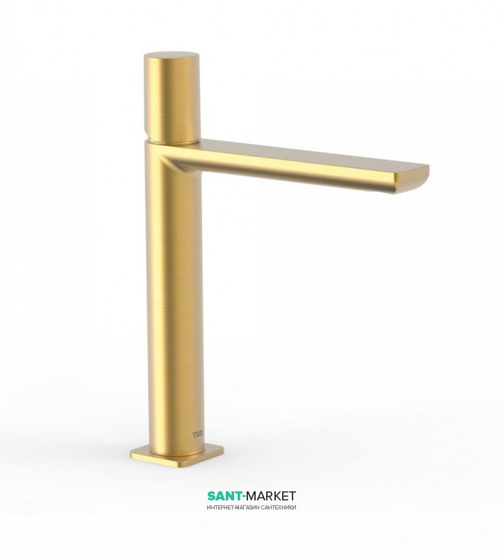 Смеситель для раковины Tres Loft colors однорычажный излив 172 мм золото матовый 20020304OM