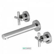 Змішувач для раковини Tres Bimax-Tres двухвентильний настінний хром 163151