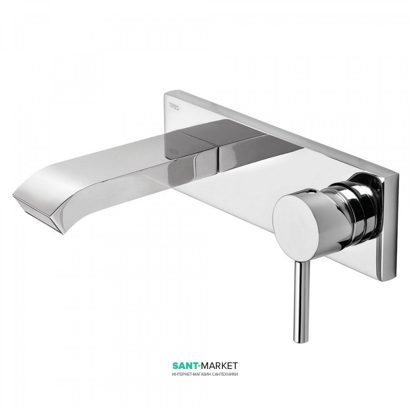 Змішувач для раковини Tres Max-Tres з каскадним виливом хром 06226010