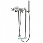 Змішувач для ванни Tres Bimax-Tres двухвентильний підлоговий хром 163194