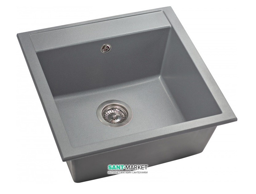 Мойка для кухни Miraggio Bodrum 510 врезная прямоугольная  с переливом матовый gray 0000002