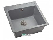 Мойка для кухни Miraggio Bodrum 510 врезная прямоугольная  с переливом матовый gray 0000002