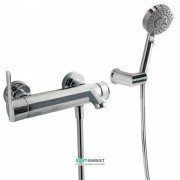 Смеситель для ванной Tres Lex-tres однорычажный с ручным душем хром 181474