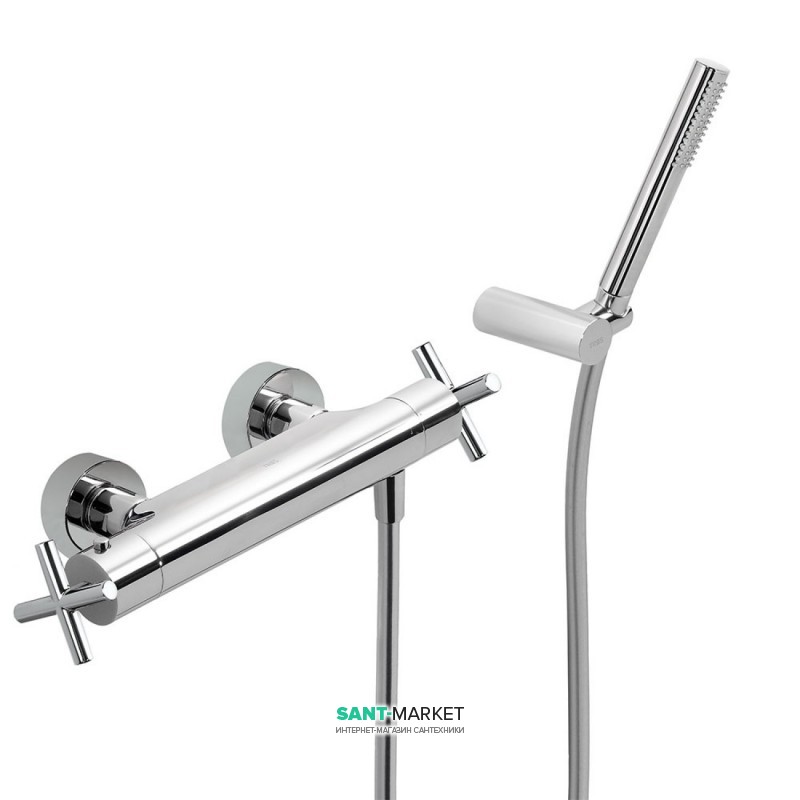 Термостат для душа Tres Max-Tres двухвентильный с ручным душем хром 06316209