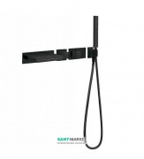 Термостат для ванны Tres Block System с ручным душем черный матовый 20719201NM