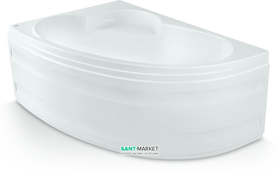 Ванна акриловая угловая PoolSpa коллекция Klio Asym 150х100 L левая с ножками белый PWAC210ZN000000
