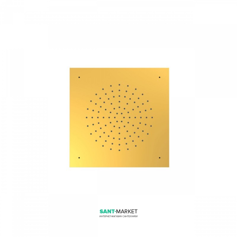 Верхний душ Tres Inox 380х380 мм 1 тип струи золото 29995301OR