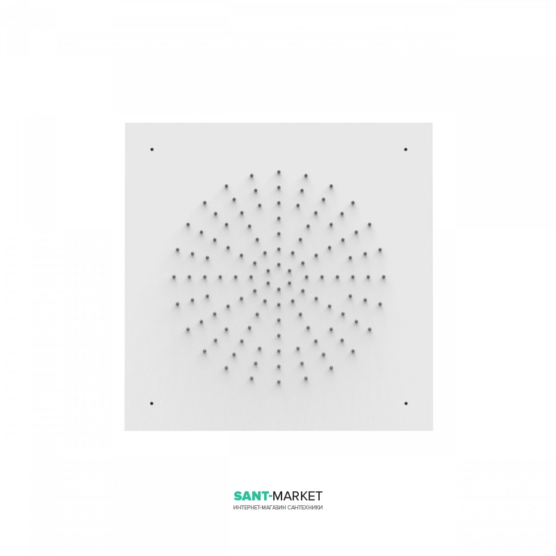 Верхний душ Tres Inox 500х500 мм 1 тип струи белый матовый 29995302BM