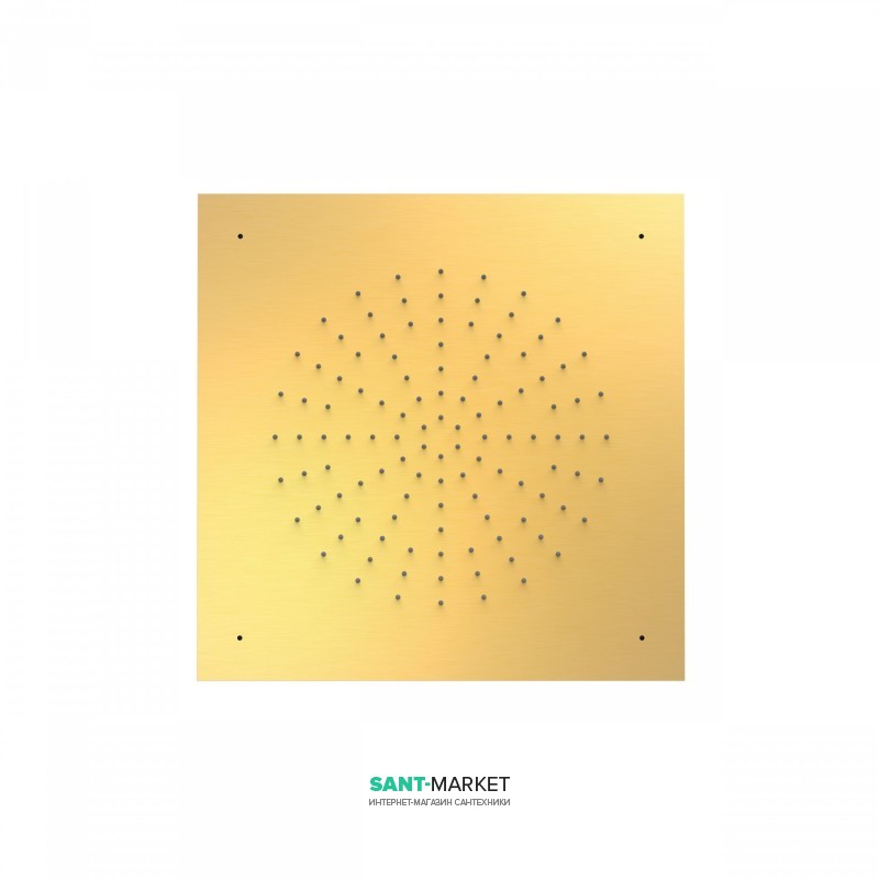 Верхний душ Tres Inox 500х500 мм 1 тип струи золото матовый 29995302OM