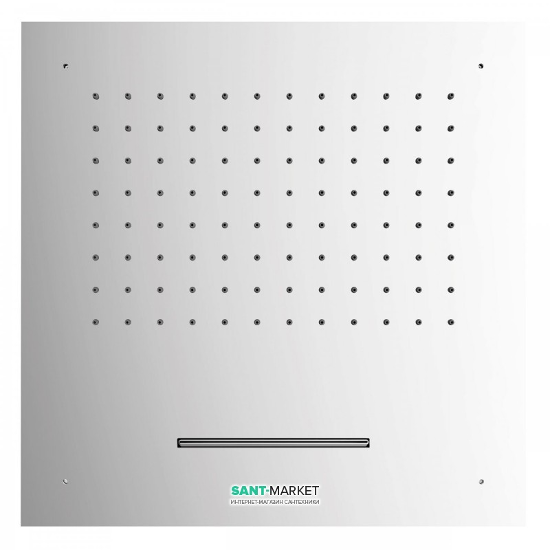 Верхній душ Tres Inox 500х500 мм 2 типу струменя хром 29995501