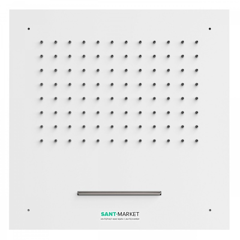 Верхній душ Tres Inox 500х500 мм 2 типу струменя білий матовий 29995501BM
