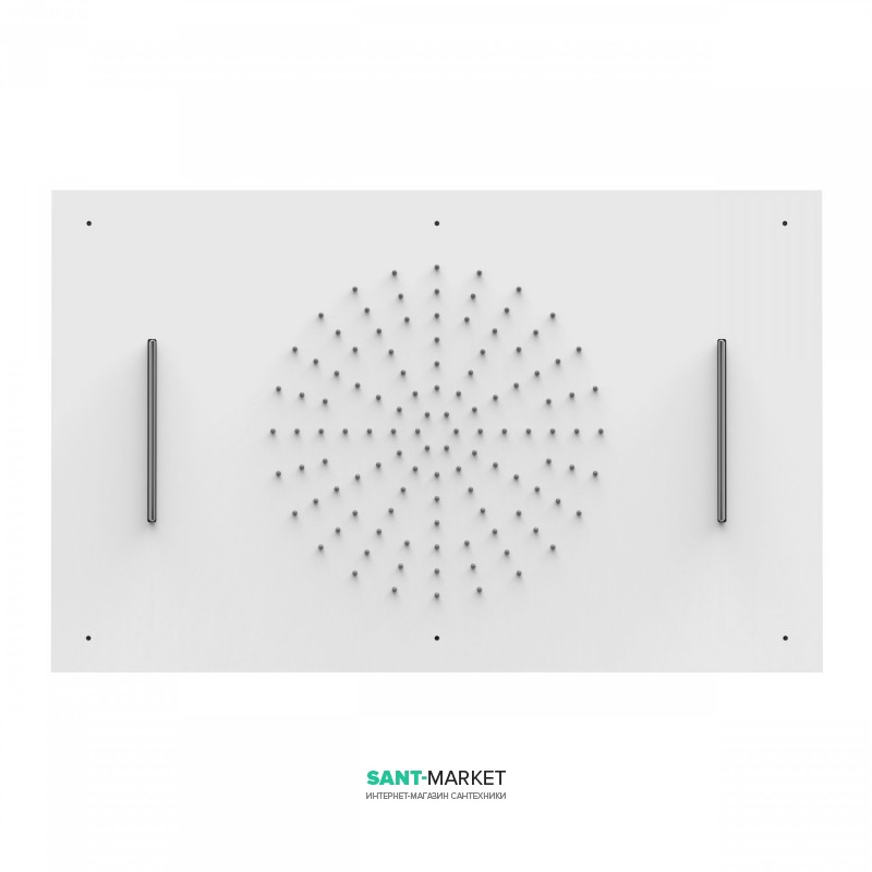 Верхній душ Tres Inox 500х800 мм 2 типу струменя білий матовий 29996601BM