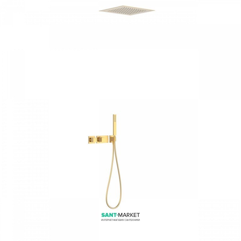 Душевая система Tres Block System colors термостатическая матовое золото 20725204OM