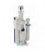 Сливной механизм для бачка унитаза Galassia Ergo с кнопкой белый/хром 9010