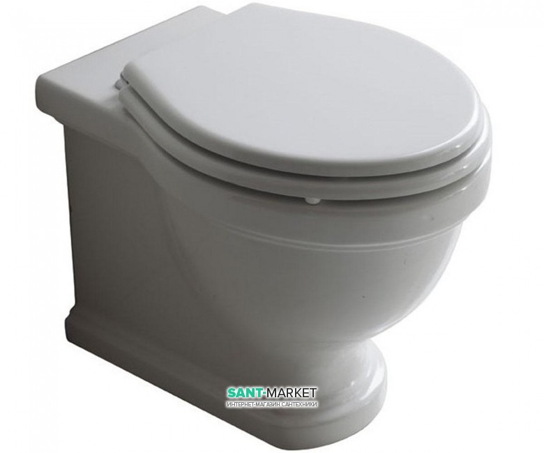 Унітаз Galassia Ethos підлоговий без бачка без сидіння білий 8437