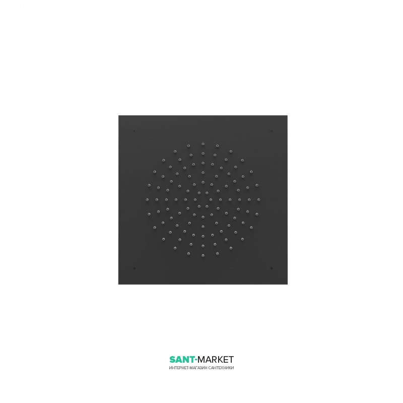 Верхний душ Tres Inox 380х380 мм 1 тип струи черный матовый 29995301NM