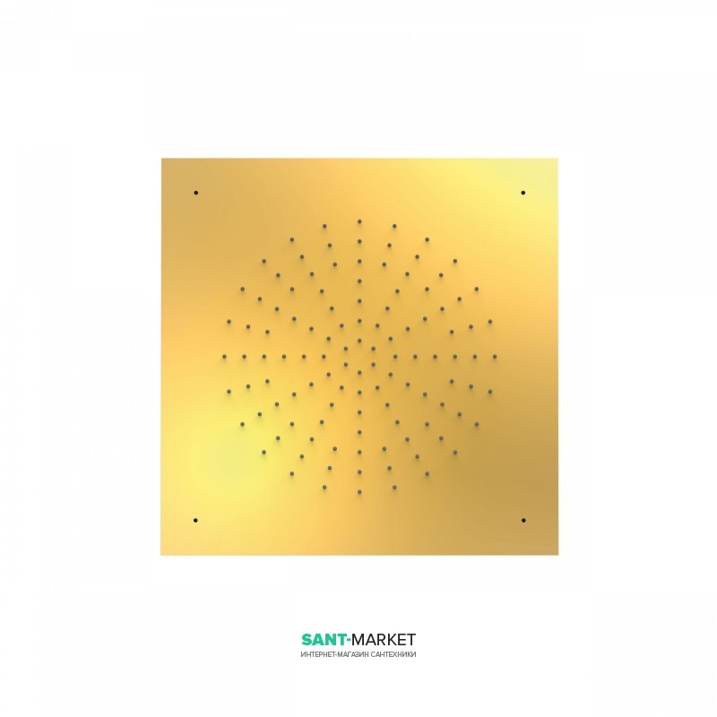 Верхній душ Tres Inox 500х500 мм 1 тип струменя золото 29995302OR