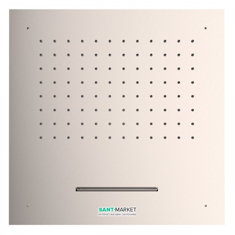 Верхний душ Tres Inox 500х500 мм 2 типа струи сталь 29995501AC