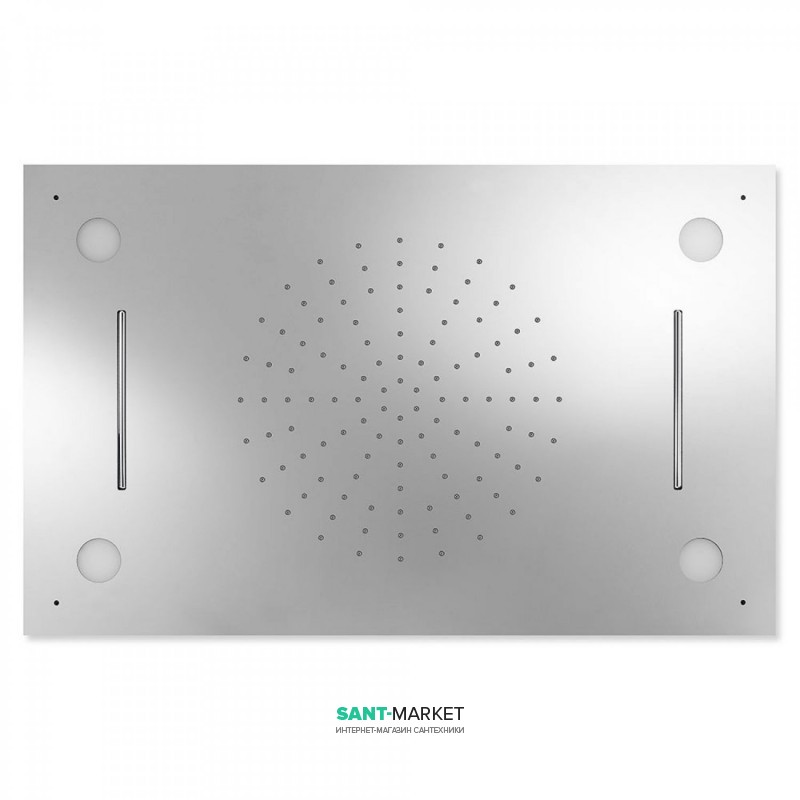 Верхний душ Tres Inox 500х800 мм 2 типа струи хромотерапия хром 29996501