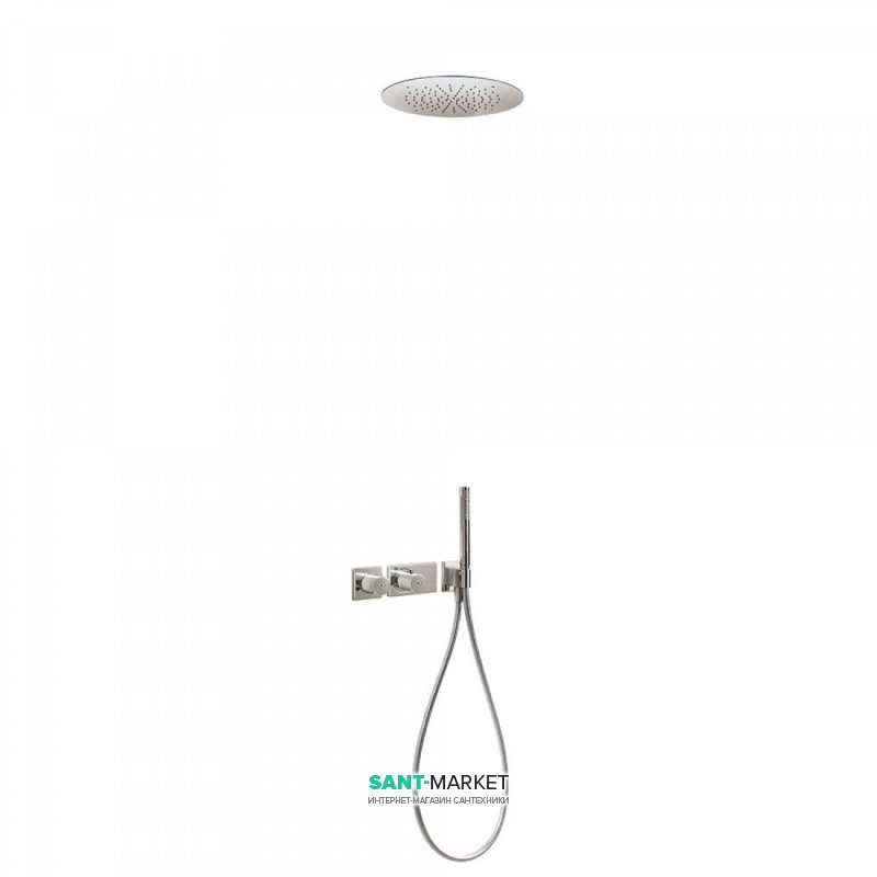 Душова система Tres Block System colors термостатична сталь 20735204AC