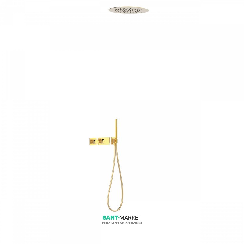 Душевая система Tres Block System colors термостатическая золото 20735204OR